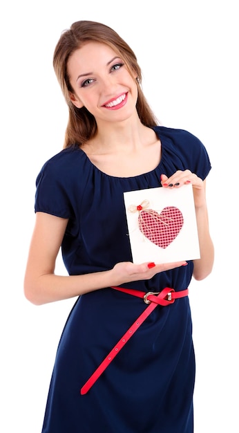 klient z haftowanym prezentem